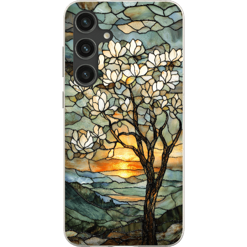 Stepping Green Phone Case Stained Glass Magnolia Tree Bio Case