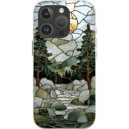 Stepping Green Phone Case Stained Glass Mountain Creek 1 Bio Case