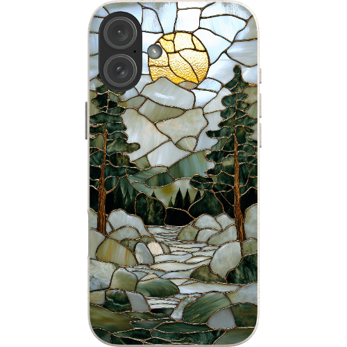 Stepping Green Phone Case Stained Glass Mountain Creek 1 Bio Case