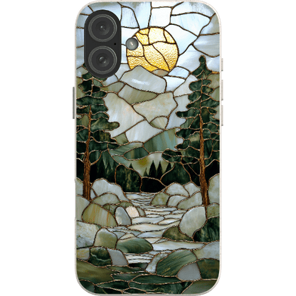 Stepping Green Phone Case Stained Glass Mountain Creek 1 Bio Case