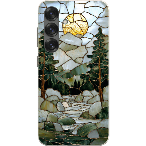 Stepping Green Phone Case Stained Glass Mountain Creek 1 Bio Case