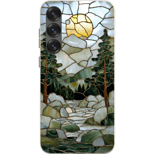 Stepping Green Phone Case Stained Glass Mountain Creek 1 Bio Case