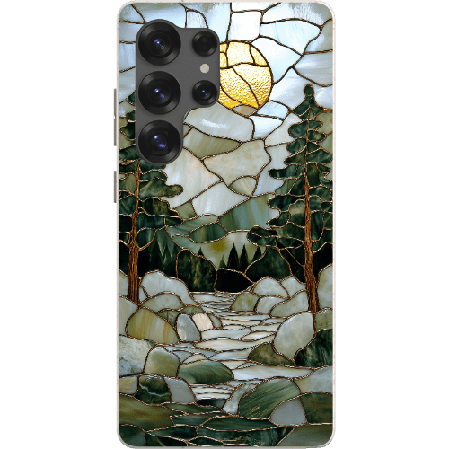 Stepping Green Phone Case Stained Glass Mountain Creek 1 Bio Case