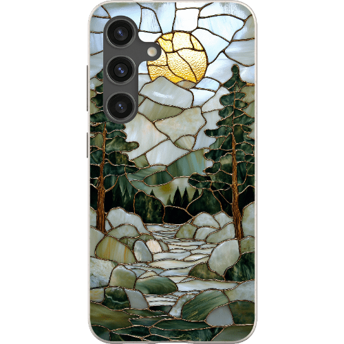 Stepping Green Phone Case Stained Glass Mountain Creek 1 Bio Case