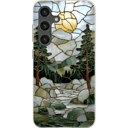 Stepping Green Phone Case Stained Glass Mountain Creek 1 Bio Case