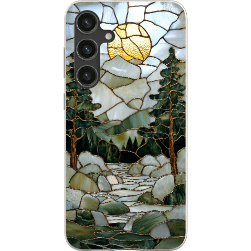 Stepping Green Phone Case Stained Glass Mountain Creek 1 Bio Case