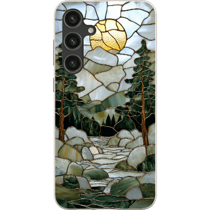 Stepping Green Phone Case Stained Glass Mountain Creek 1 Bio Case