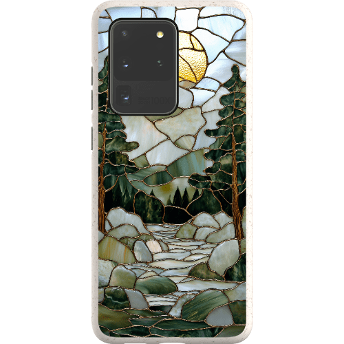 Stepping Green Phone Case Stained Glass Mountain Creek 1 Bio Case