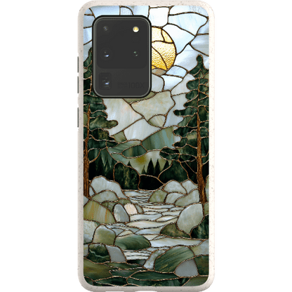 Stepping Green Phone Case Stained Glass Mountain Creek 1 Bio Case