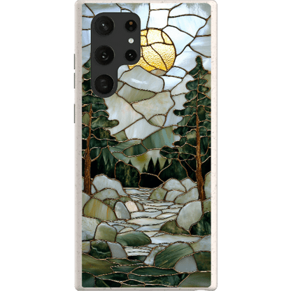 Stepping Green Phone Case Stained Glass Mountain Creek 1 Bio Case