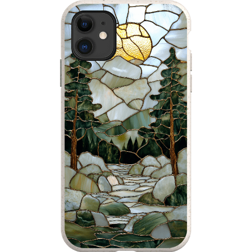 Stepping Green Phone Case Stained Glass Mountain Creek 1 Bio Case