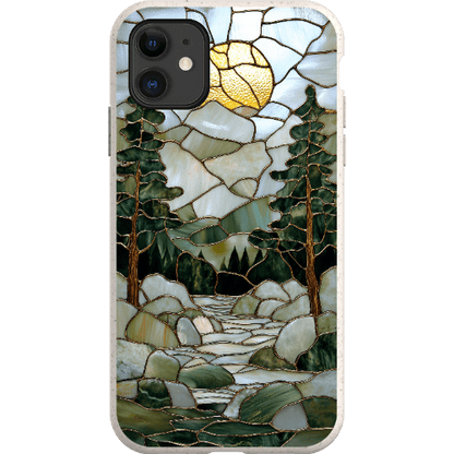 Stepping Green Phone Case Stained Glass Mountain Creek 1 Bio Case