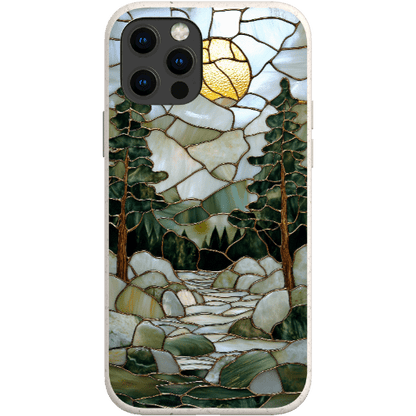 Stepping Green Phone Case Stained Glass Mountain Creek 1 Bio Case
