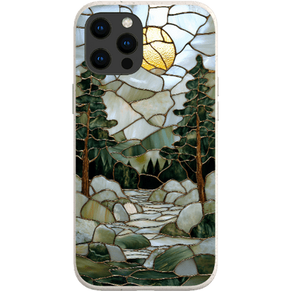 Stepping Green Phone Case Stained Glass Mountain Creek 1 Bio Case