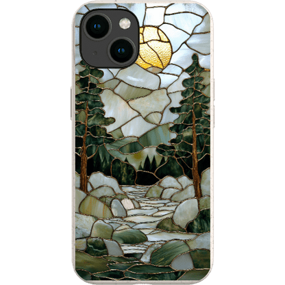 Stepping Green Phone Case Stained Glass Mountain Creek 1 Bio Case