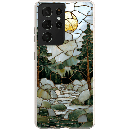 Stepping Green Phone Case Stained Glass Mountain Creek 1 Bio Case