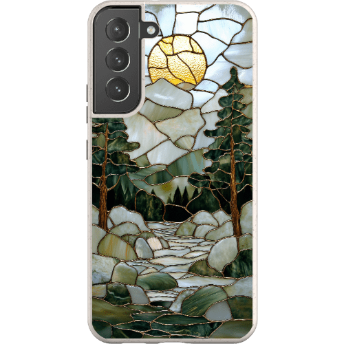 Stepping Green Phone Case Stained Glass Mountain Creek 1 Bio Case