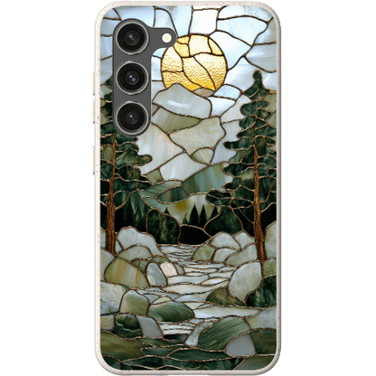 Stepping Green Phone Case Stained Glass Mountain Creek 1 Bio Case