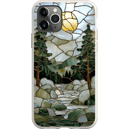 Stepping Green Phone Case Stained Glass Mountain Creek 1 Bio Case