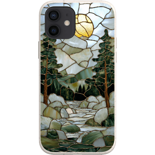 Stepping Green Phone Case Stained Glass Mountain Creek 1 Bio Case