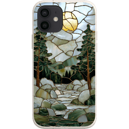 Stepping Green Phone Case Stained Glass Mountain Creek 1 Bio Case