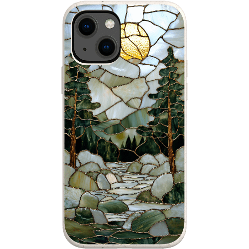 Stepping Green Phone Case Stained Glass Mountain Creek 1 Bio Case