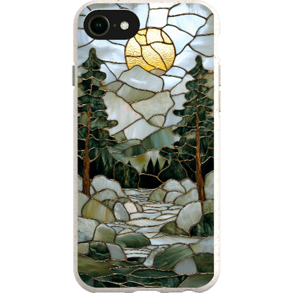 Stepping Green Phone Case Stained Glass Mountain Creek 1 Bio Case