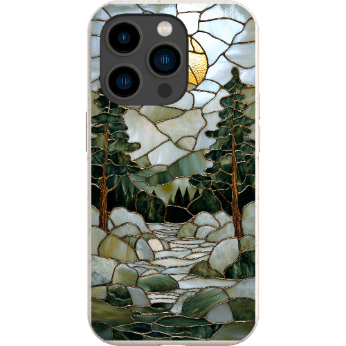Stepping Green Phone Case Stained Glass Mountain Creek 1 Bio Case