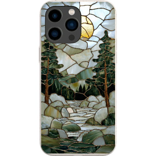 Stepping Green Phone Case Stained Glass Mountain Creek 1 Bio Case