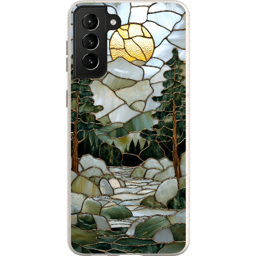 Stepping Green Phone Case Stained Glass Mountain Creek 1 Bio Case