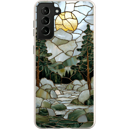 Stepping Green Phone Case Stained Glass Mountain Creek 1 Bio Case