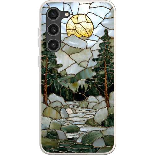Stepping Green Phone Case Stained Glass Mountain Creek 1 Bio Case
