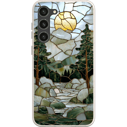 Stepping Green Phone Case Stained Glass Mountain Creek 1 Bio Case