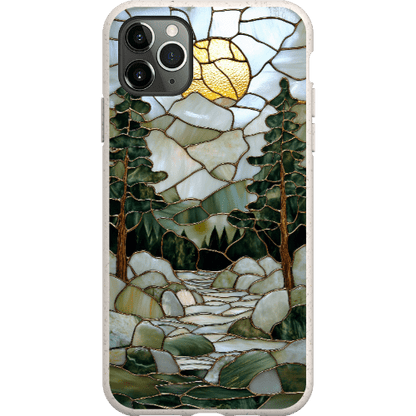 Stepping Green Phone Case Stained Glass Mountain Creek 1 Bio Case
