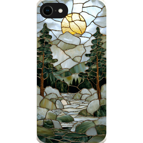Stepping Green Phone Case Stained Glass Mountain Creek 1 Bio Case