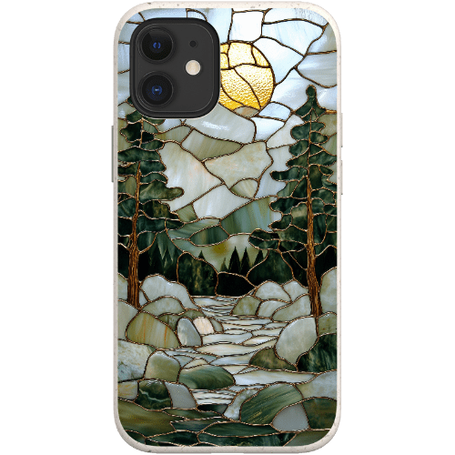 Stepping Green Phone Case Stained Glass Mountain Creek 1 Bio Case