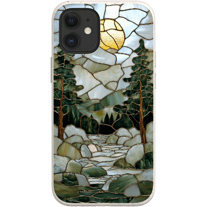 Stepping Green Phone Case Stained Glass Mountain Creek 1 Bio Case