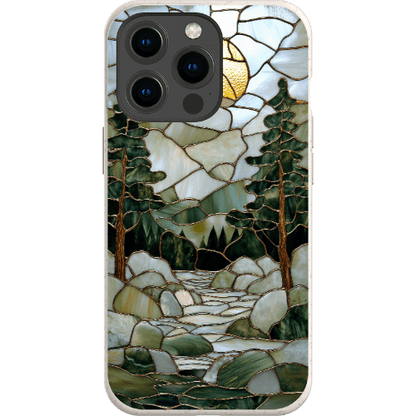 Stepping Green Phone Case Stained Glass Mountain Creek 1 Bio Case