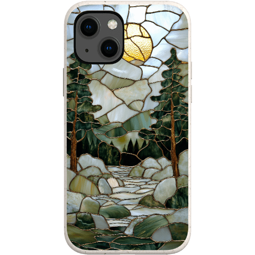 Stepping Green Phone Case Stained Glass Mountain Creek 1 Bio Case