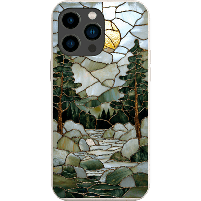 Stepping Green Phone Case Stained Glass Mountain Creek 1 Bio Case