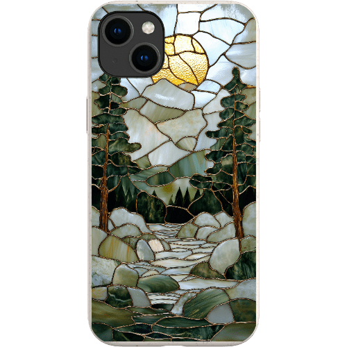 Stepping Green Phone Case Stained Glass Mountain Creek 1 Bio Case