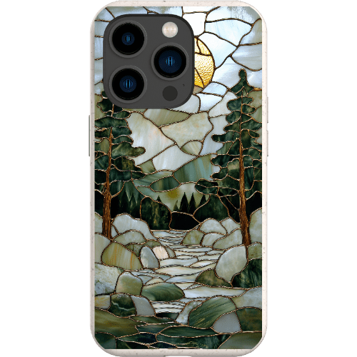 Stepping Green Phone Case Stained Glass Mountain Creek 1 Bio Case