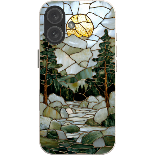 Stepping Green Phone Case Stained Glass Mountain Creek 1 Bio Case