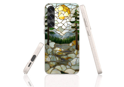 Stepping Green Phone Case Stained Glass Mountain Creek 2 Bio Case