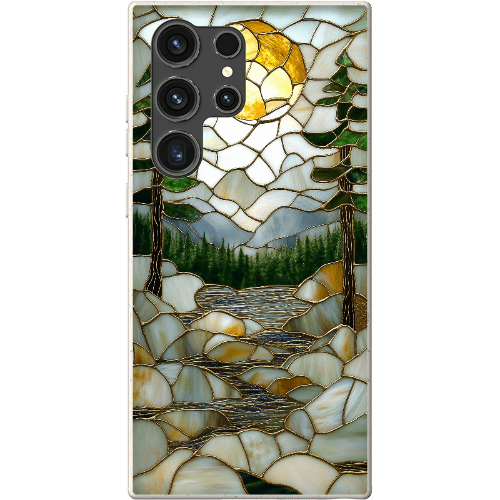 Stepping Green Phone Case Stained Glass Mountain Creek 2 Bio Case