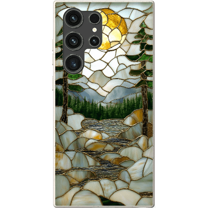 Stepping Green Phone Case Stained Glass Mountain Creek 2 Bio Case