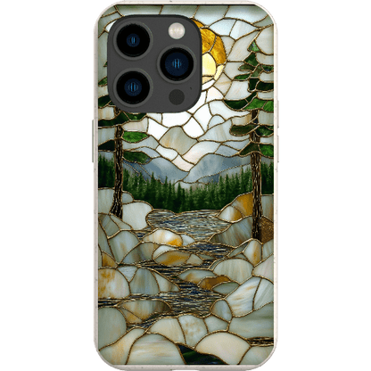 Stepping Green Phone Case Stained Glass Mountain Creek 2 Bio Case