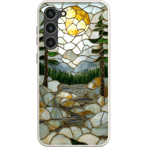 Stepping Green Phone Case Stained Glass Mountain Creek 2 Bio Case