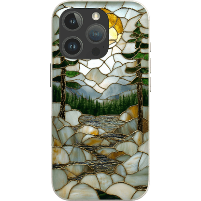 Stepping Green Phone Case Stained Glass Mountain Creek 2 Bio Case
