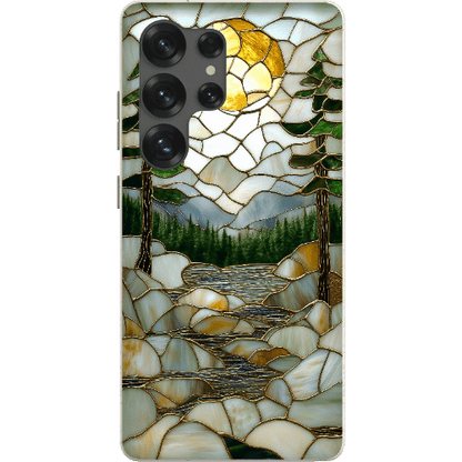 Stepping Green Phone Case Stained Glass Mountain Creek 2 Bio Case